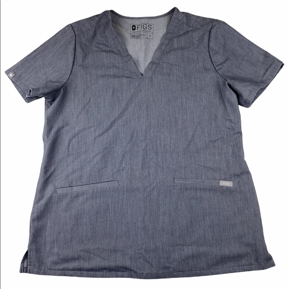Figs Casma Scrub Top Grey M